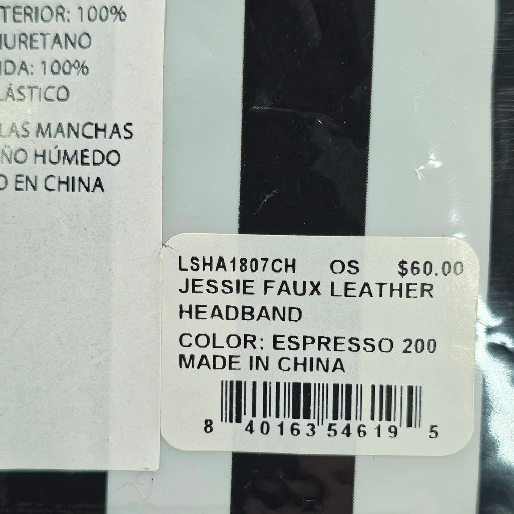 Lele Sadoughi Women Headband OS Espresso Brown Lena Ruched Scrunchie Chic NWT